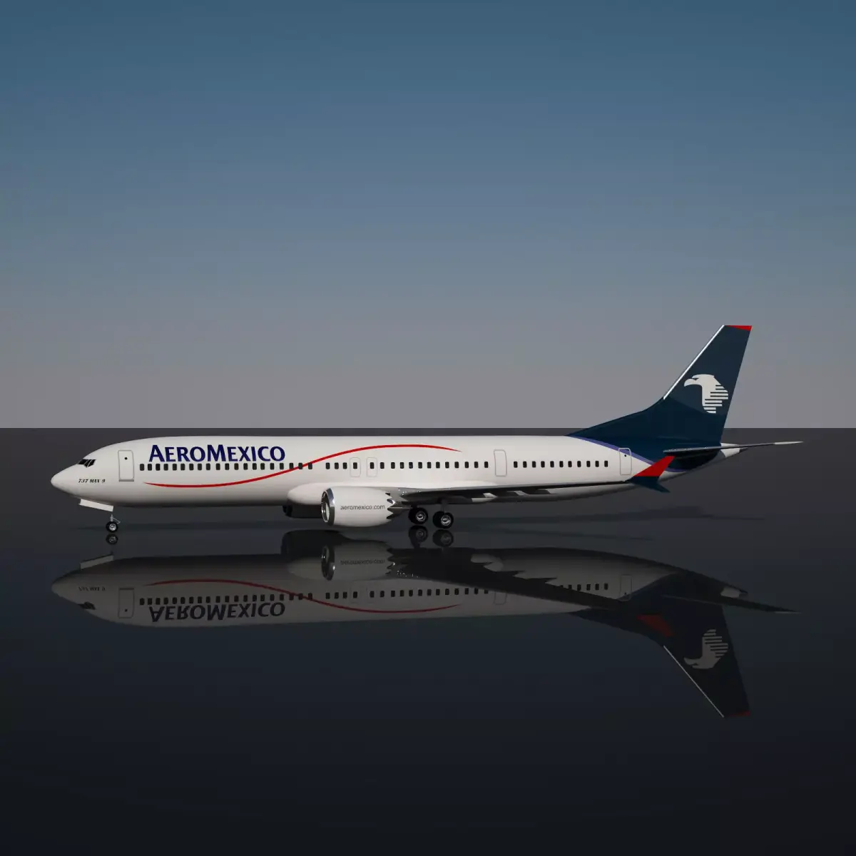 Aeromexico Boeing 737 MAX - 9 3D model