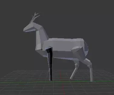 Low-Poly Deer in low polygons Low-poly 3D model