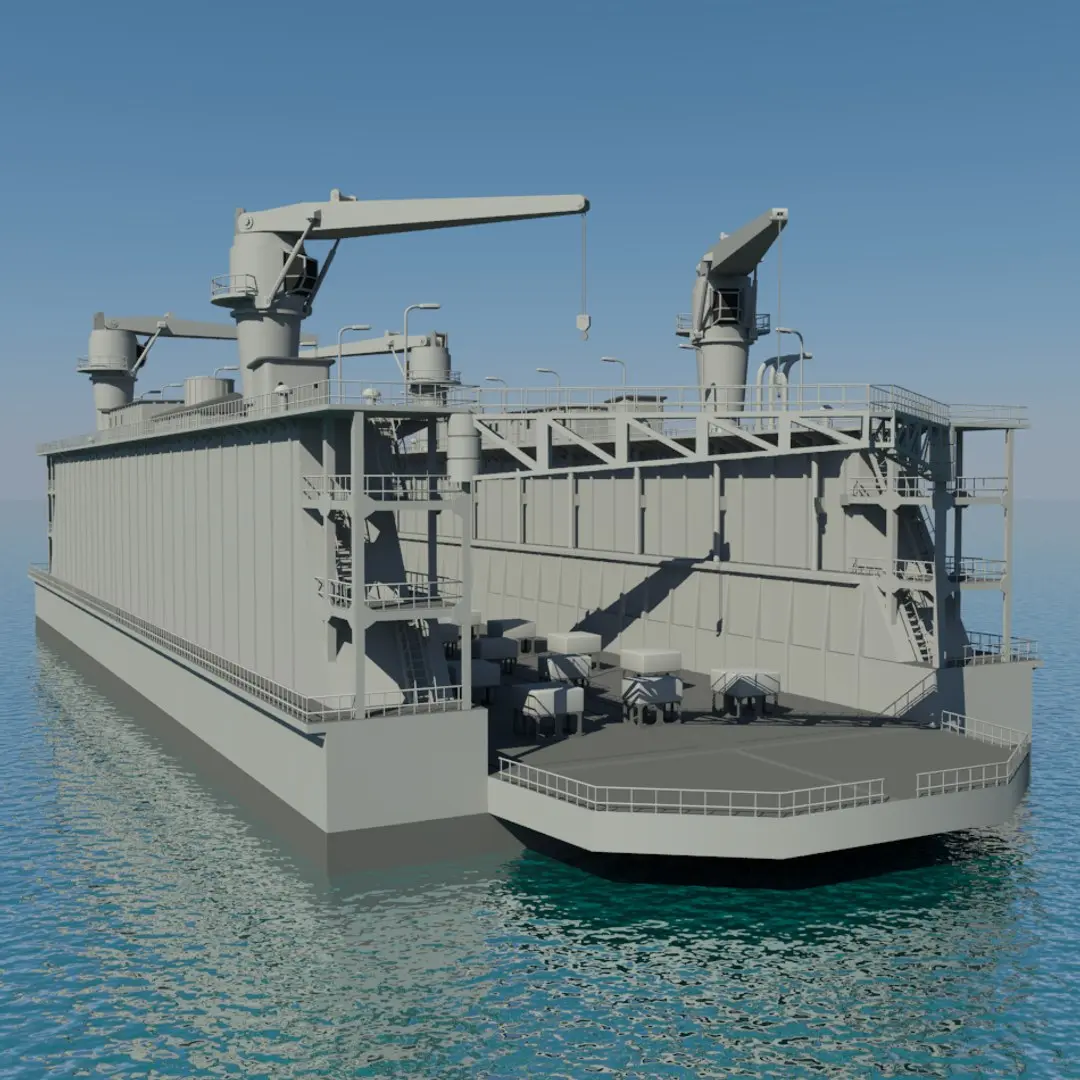 Floating Drydock 3D model purchase 3D model