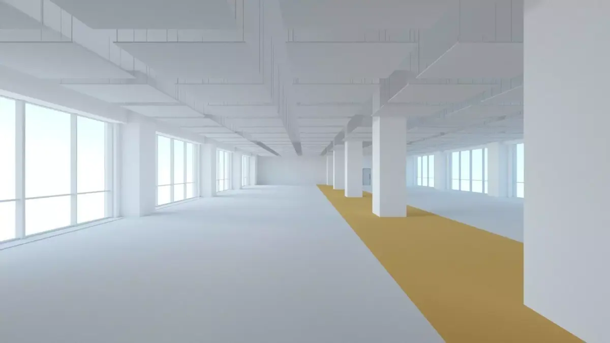 Office space 2b Low-poly 3D model