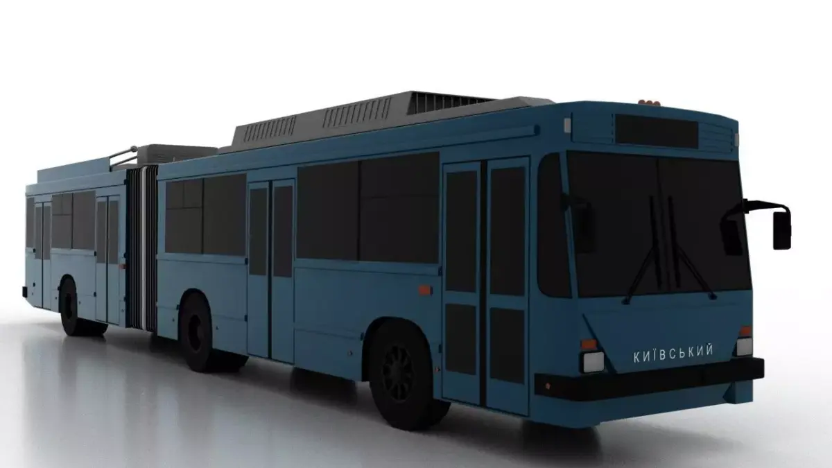 Trolleybus Kiyv-12-05 Low Low-poly 3D model