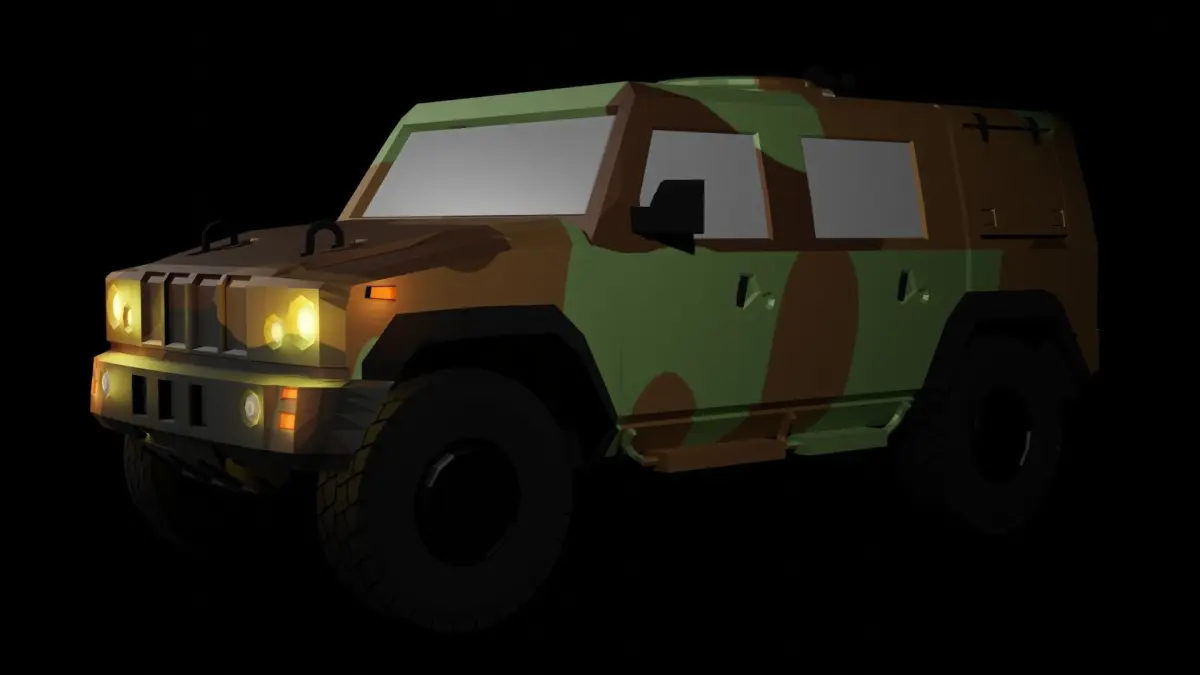 IVECO LMV M65 2001 - LOW POLY RIGGED Low-poly 3D model