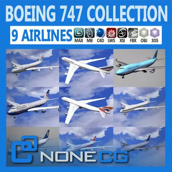 Pack - 747 Collection 3D model