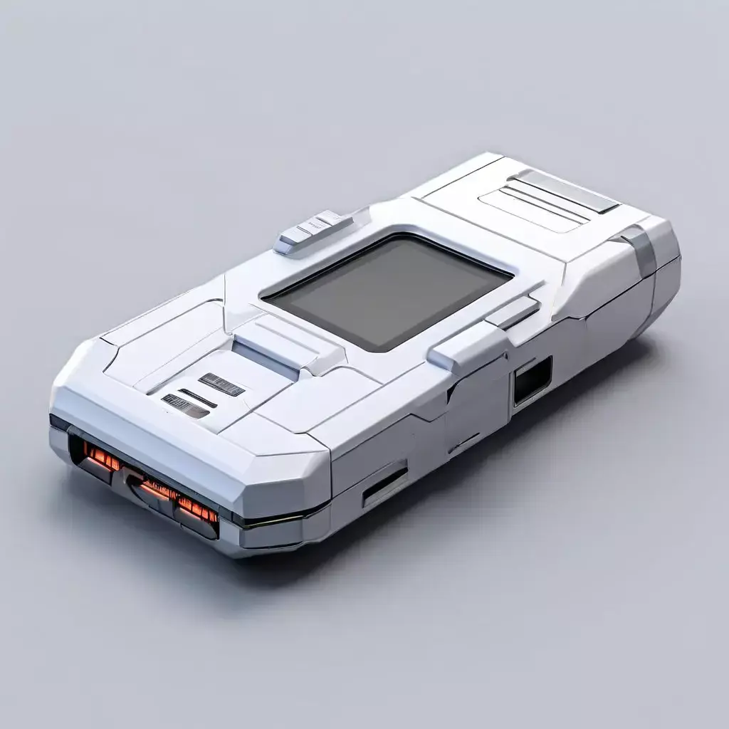 SciFi Handheld Device Scanner Low-poly 3D model