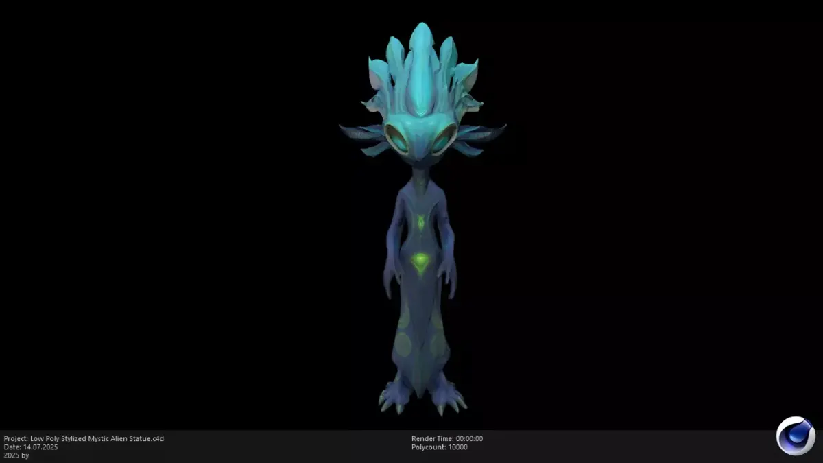Low Poly Stylized Etheral Alien Stone Low-poly 3D model purchase