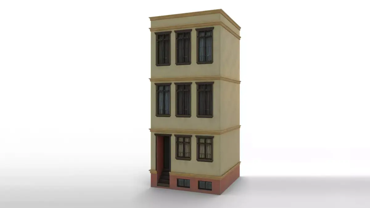 European Building Persian Style Low-poly 3D model