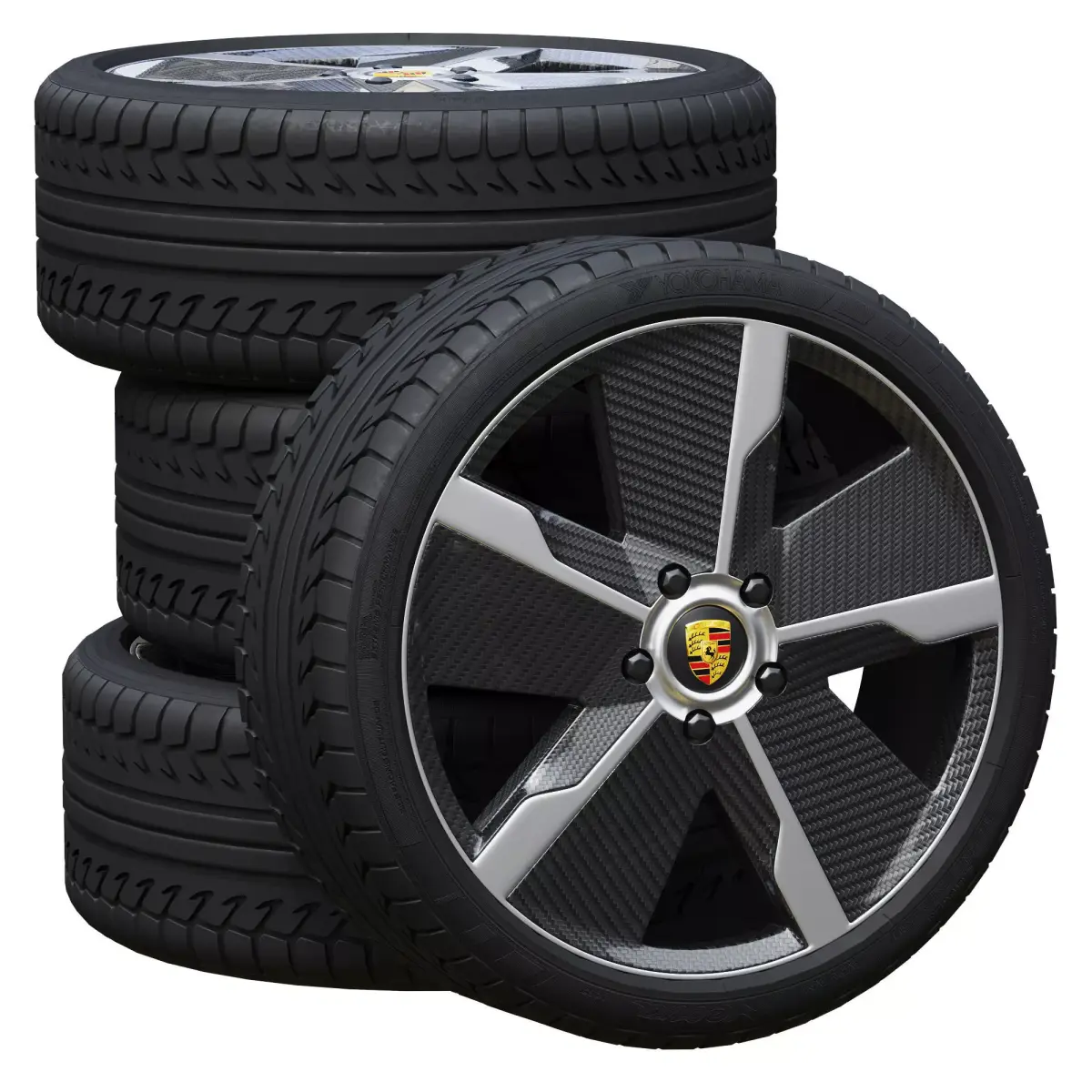 Porsche wheels 3D model