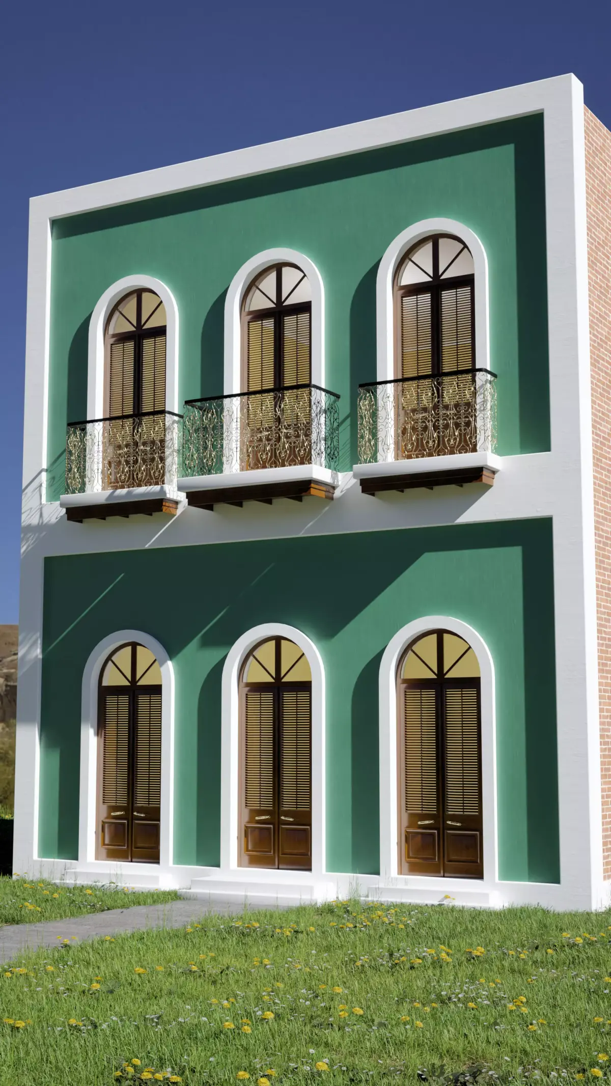 Old San Juan Town house 2 3D model