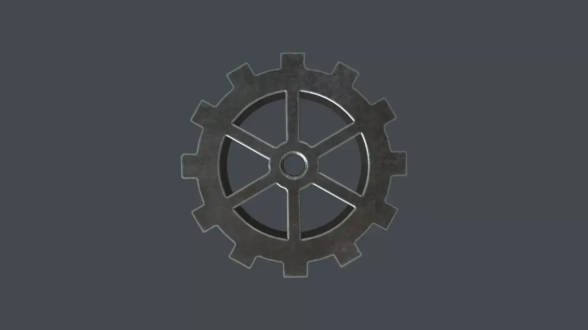 GEAR-002 cog wheel Low-poly 3D model