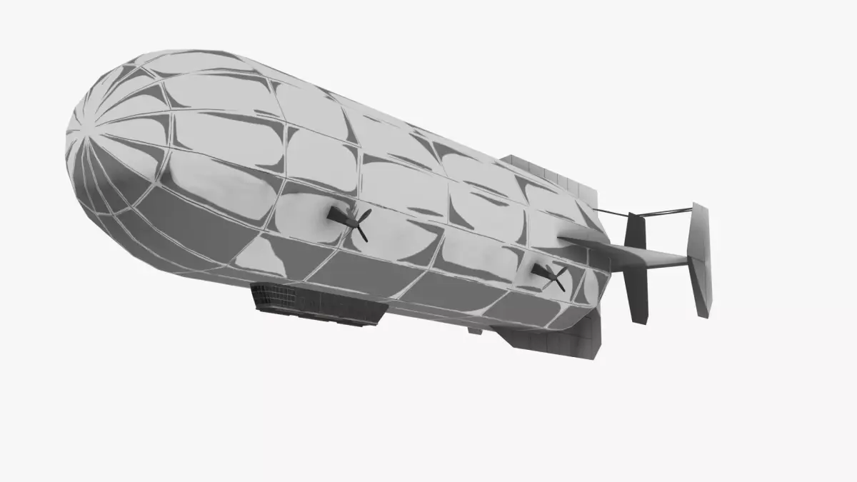 Zeppelin Airship Low-poly 3D model purchase