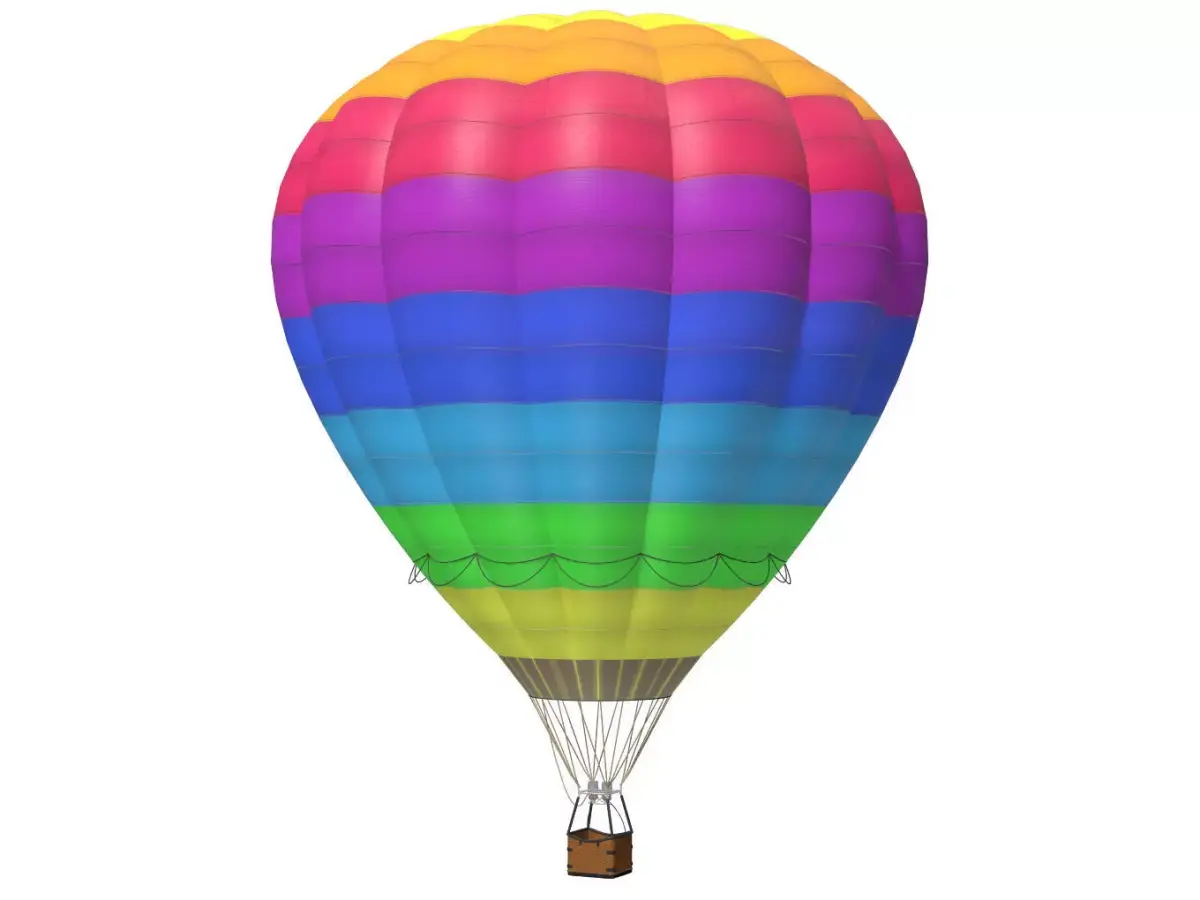 hot air balloon 3D model 7
