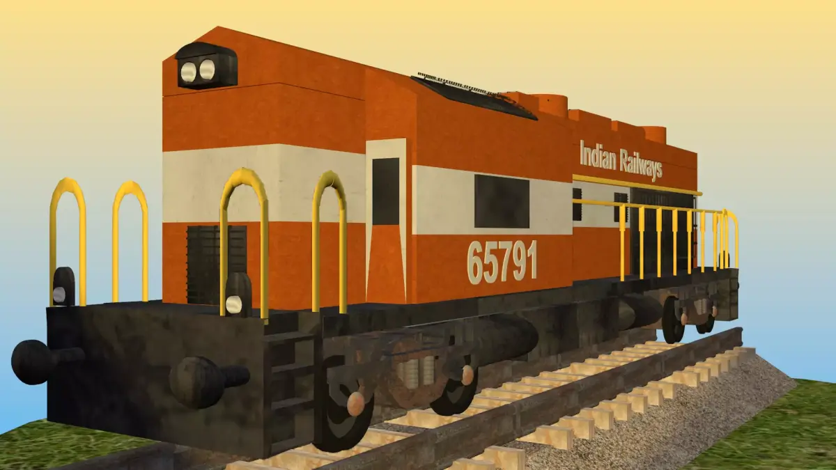 Indian Diesel Locomotive 3D Model V2 3D model