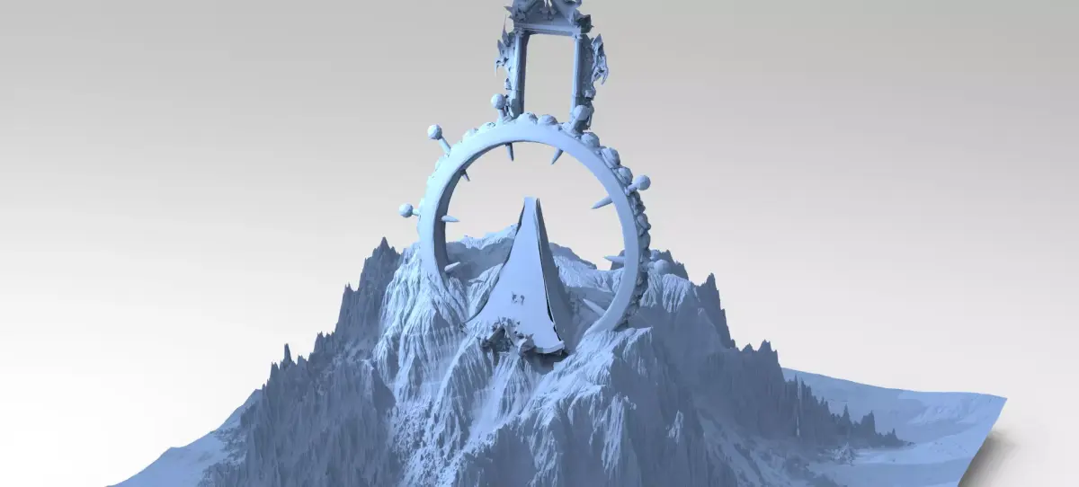 Mount Olympus mountain Temple 6 3D model