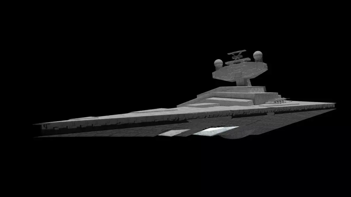 Low poly Star Destroyer Free 3D model