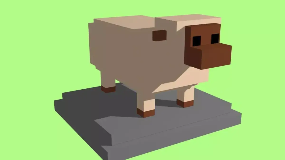 VOXEL SHEEP - MODEL 9 Low-poly 3D model
