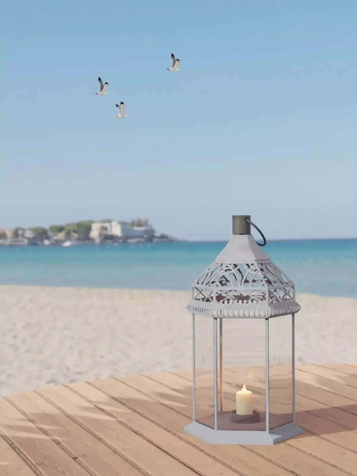 lamp on the beach 3D model