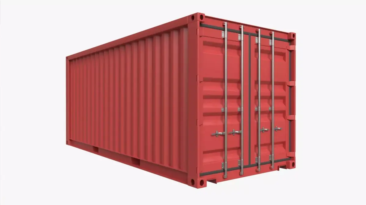 Shipping Container Dry 20-foot Red 3D model