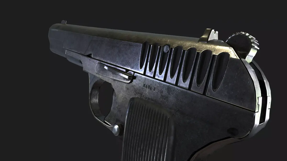 TT Pistol Low-poly 3D model