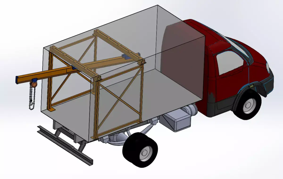 Truck loading system 3D model