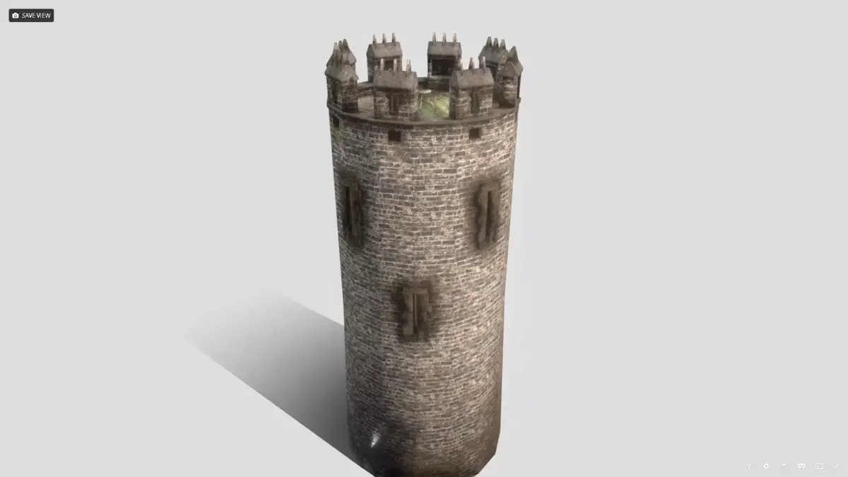 Conwy Castle South Tower Low-poly 3D model