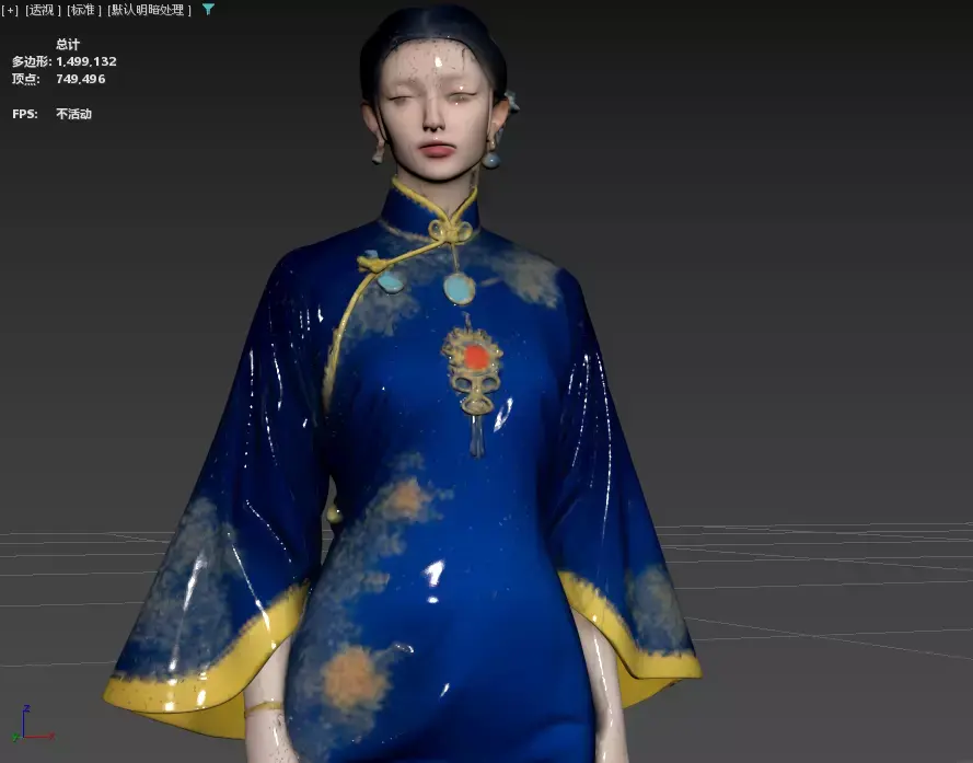 Late Qing women 3D model