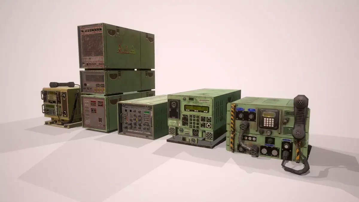 Radio engineering Low-poly 3D model
