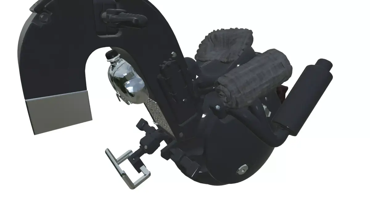 Futuristic Cyberpunk  Next-Gen Mono-Wheel Motorcycle Low-poly 3D model