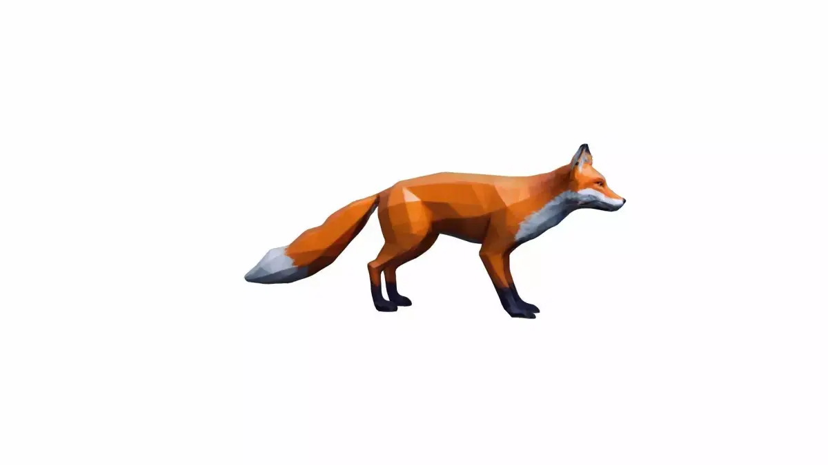 Red Fox Animal In The Natural Nice Chair 3d Render 3D model purchase