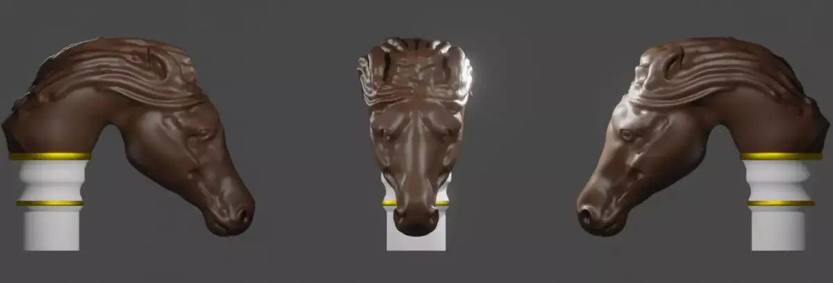 3D  MODELING AND SCULPTING OF HORSE HEAD  3D model