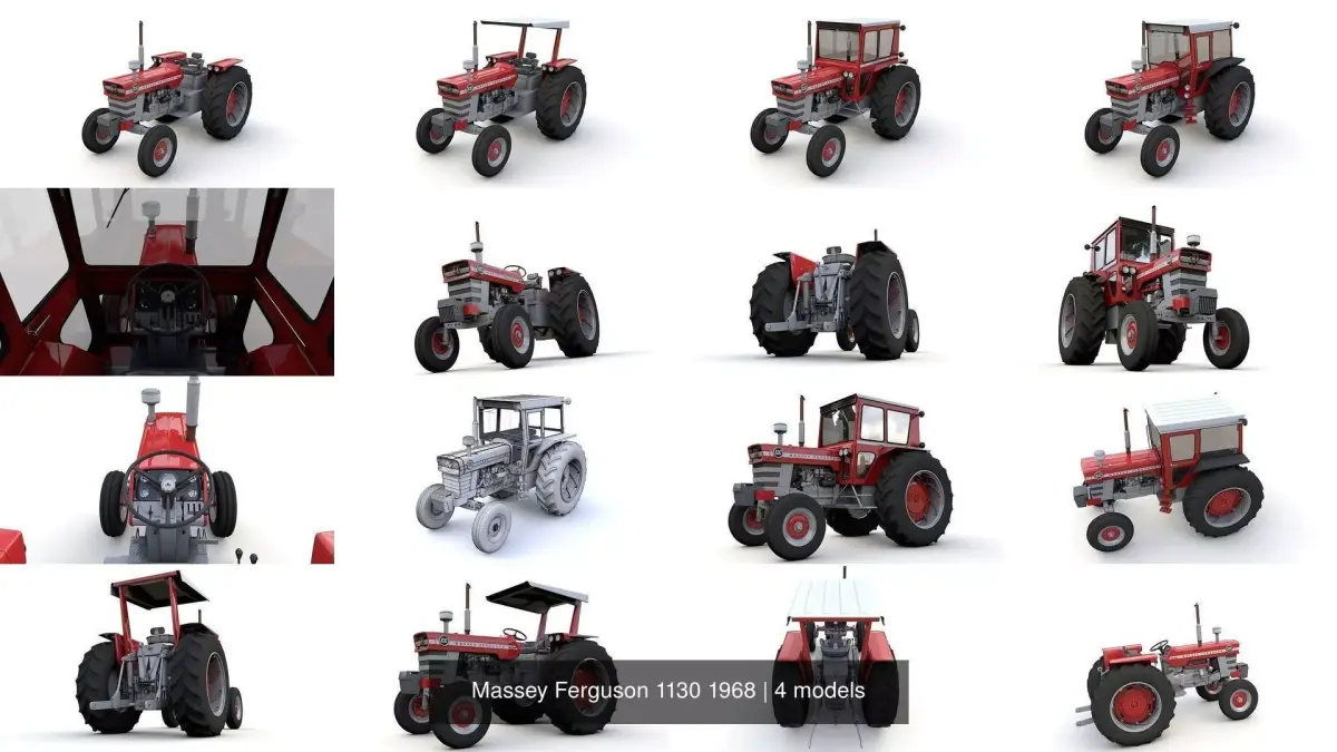 Massey Ferguson 1130 1968 3D Model Pack