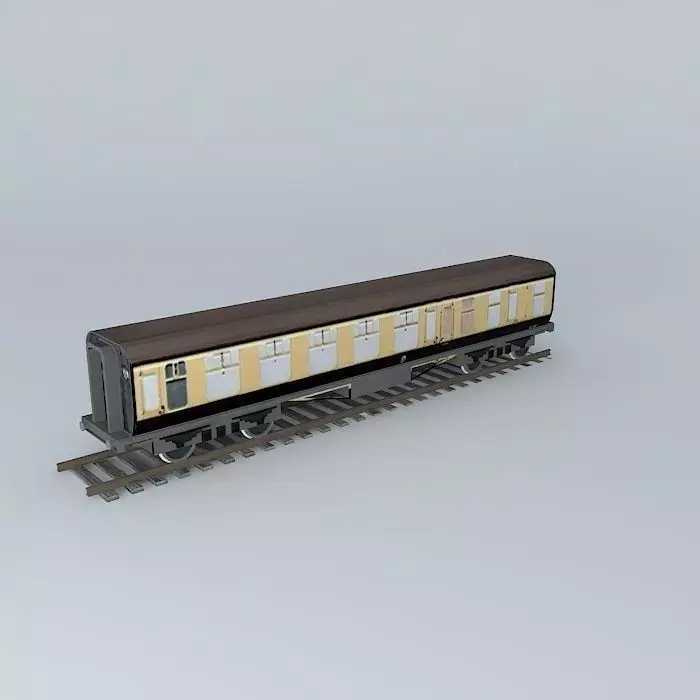 Eco Rail Track 1st Class Carriage,DummyOld Steam Days Free 3D model