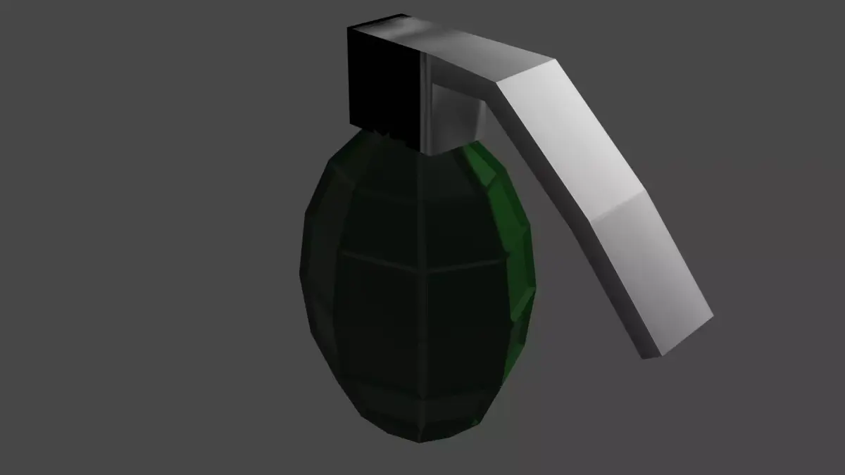 Grenade Low-poly 3D model 6