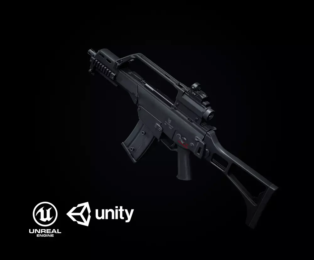 G36 Variants PBR Low-poly 3D model