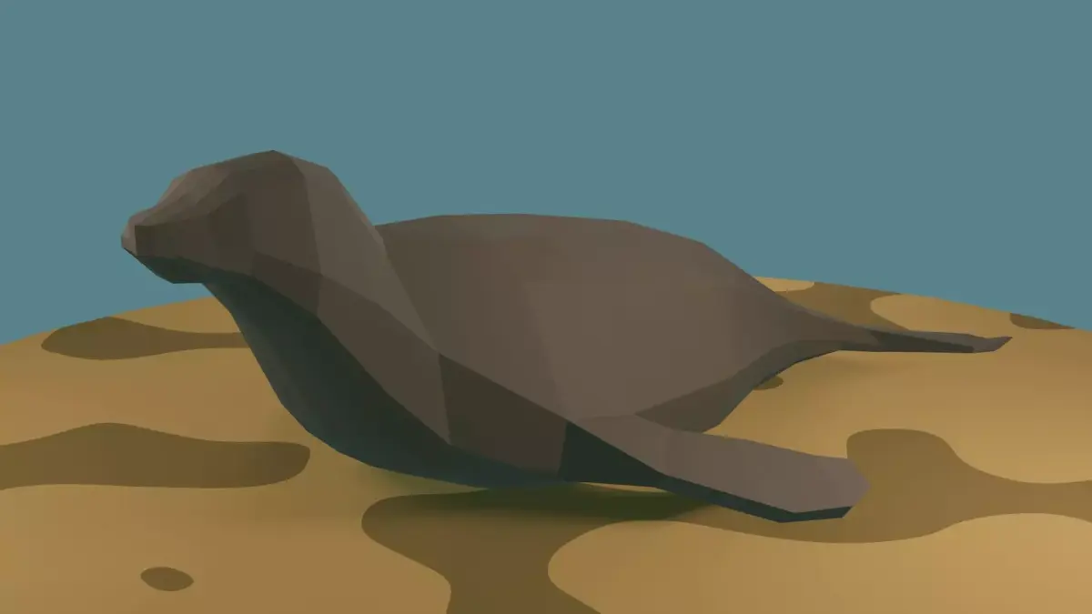Low Poly Seal Free low-poly 3D model