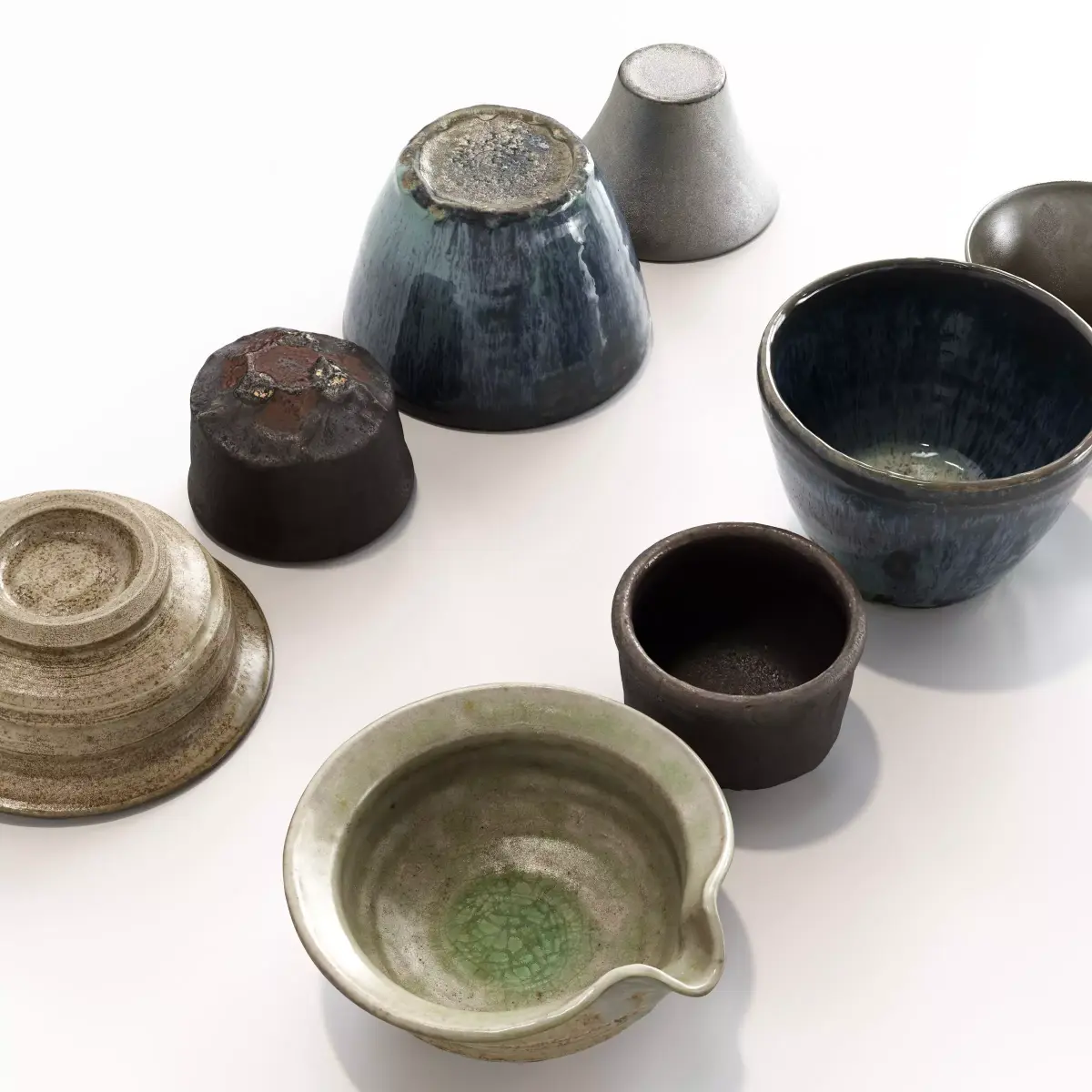 Japanese Tableware Set 6 - sake cup Low-poly 3D model