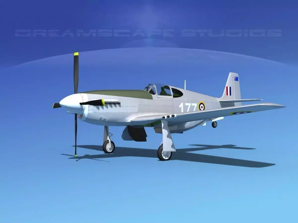 North American Mustang X RAAF V02 3D model