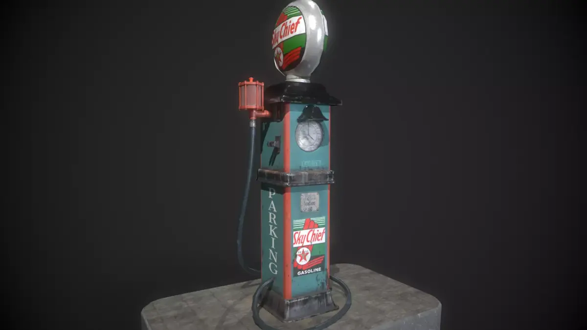 GASOLINE PUMP Low-poly 3D model purchase
