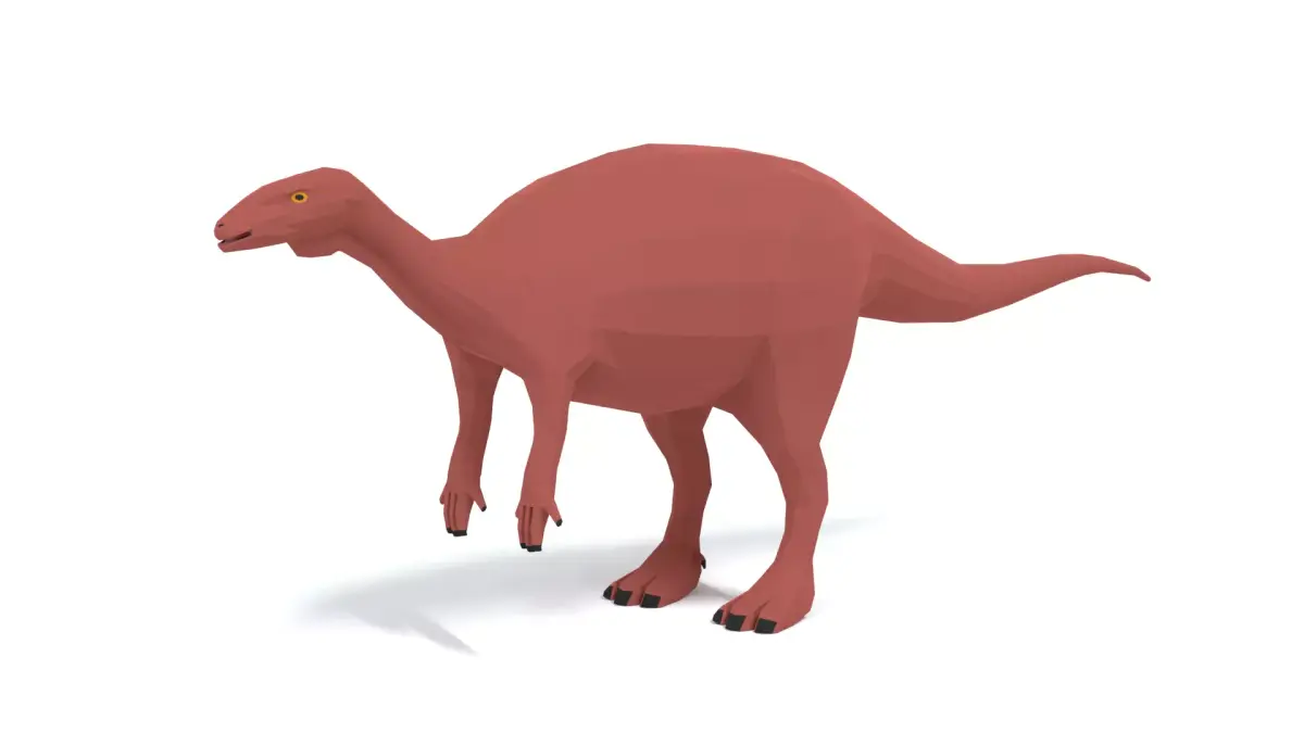 Low Poly Cartoon Camptosaurus Dinosaur Low-poly 3D model