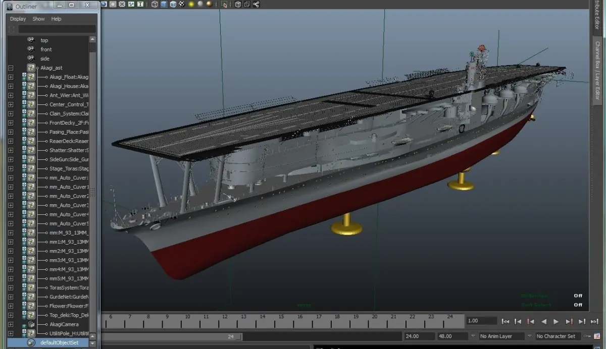 Batle ship Akagi To Japan 3D model
