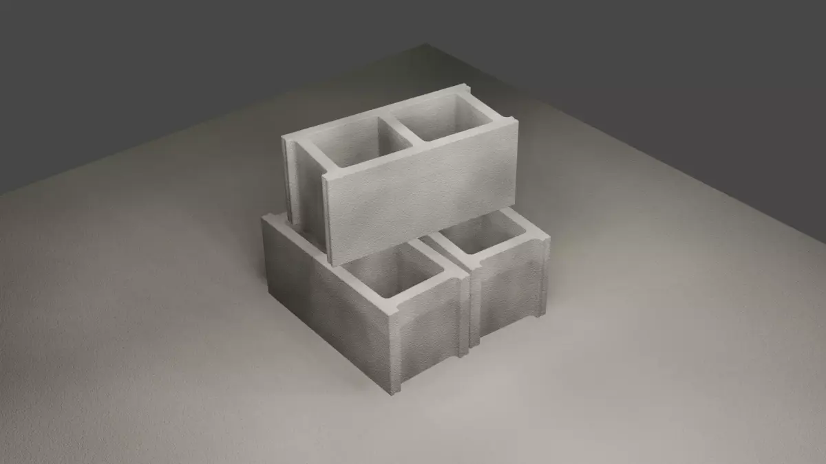 Cinder Block Free low-poly 3D model purchase