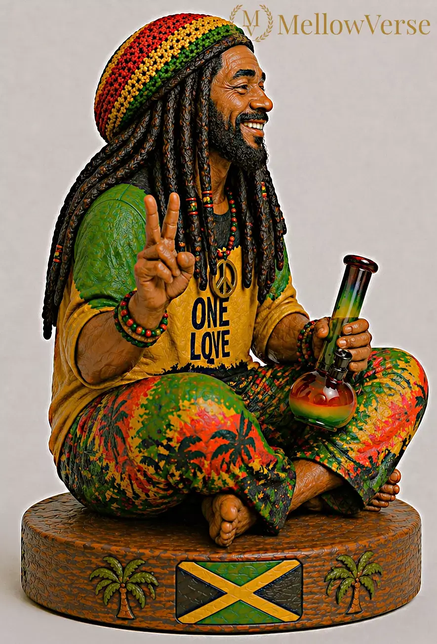 Reggae Hippie Herb Grinder-2-Part Magnetic-MellowVerse 3D print model