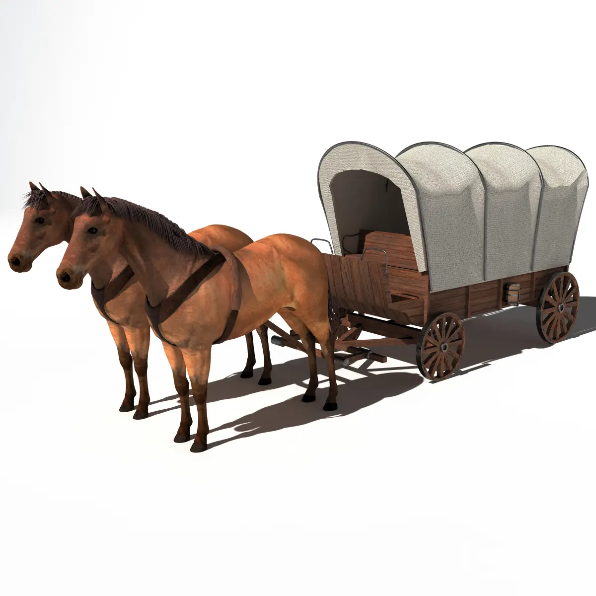 Western Wagon 2 3D model