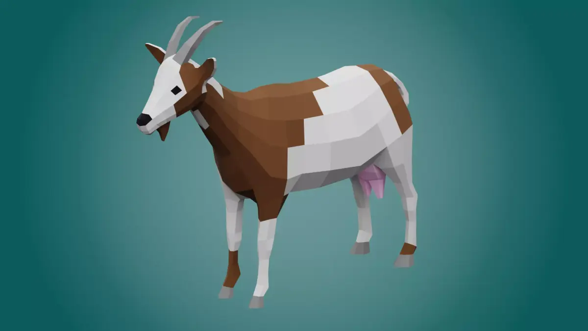 Stylized GOAT Low-poly 3D model