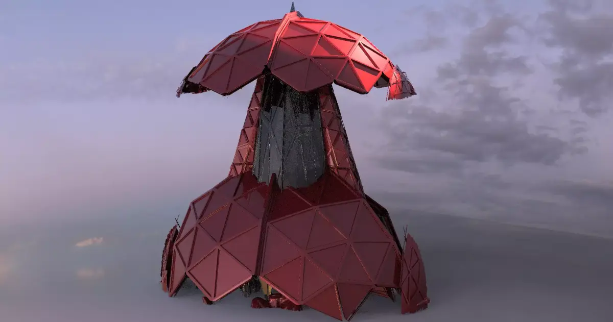 Ruby sci fi Tower 3  3D model