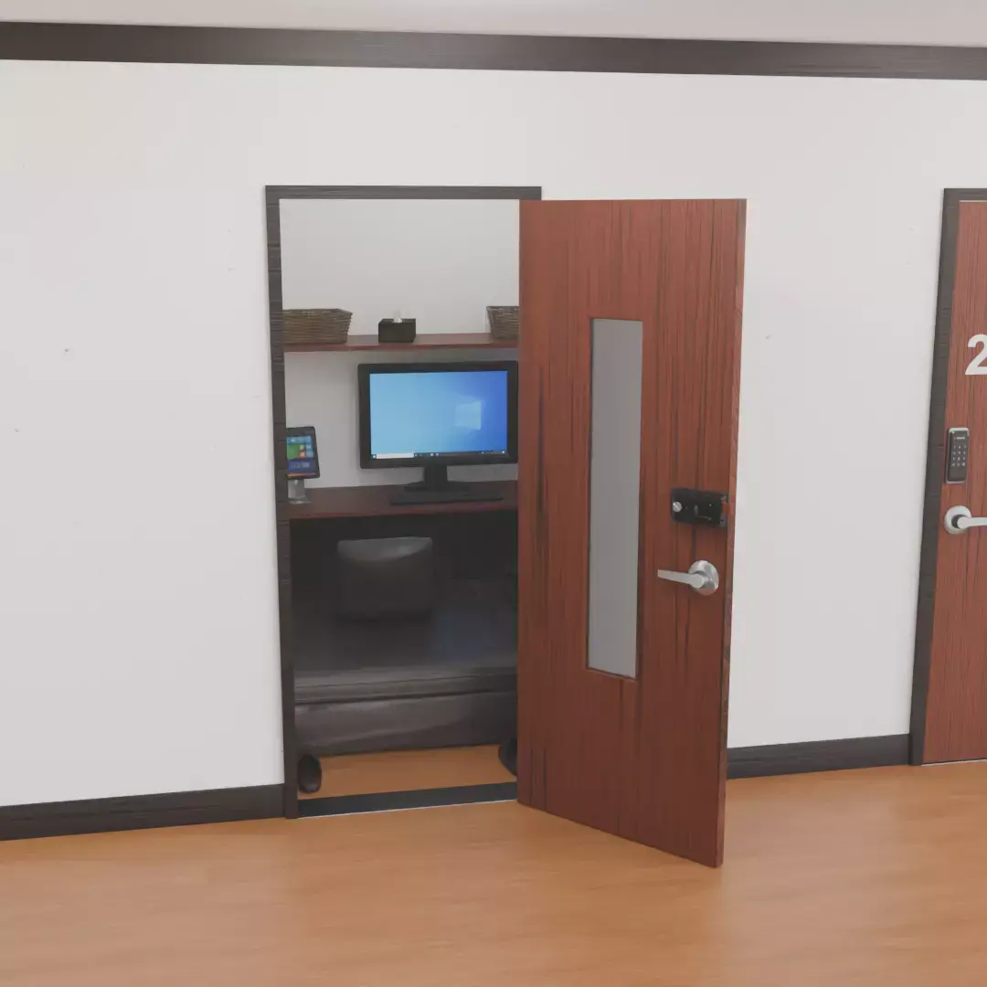 Internet cafe pair room 3D model
