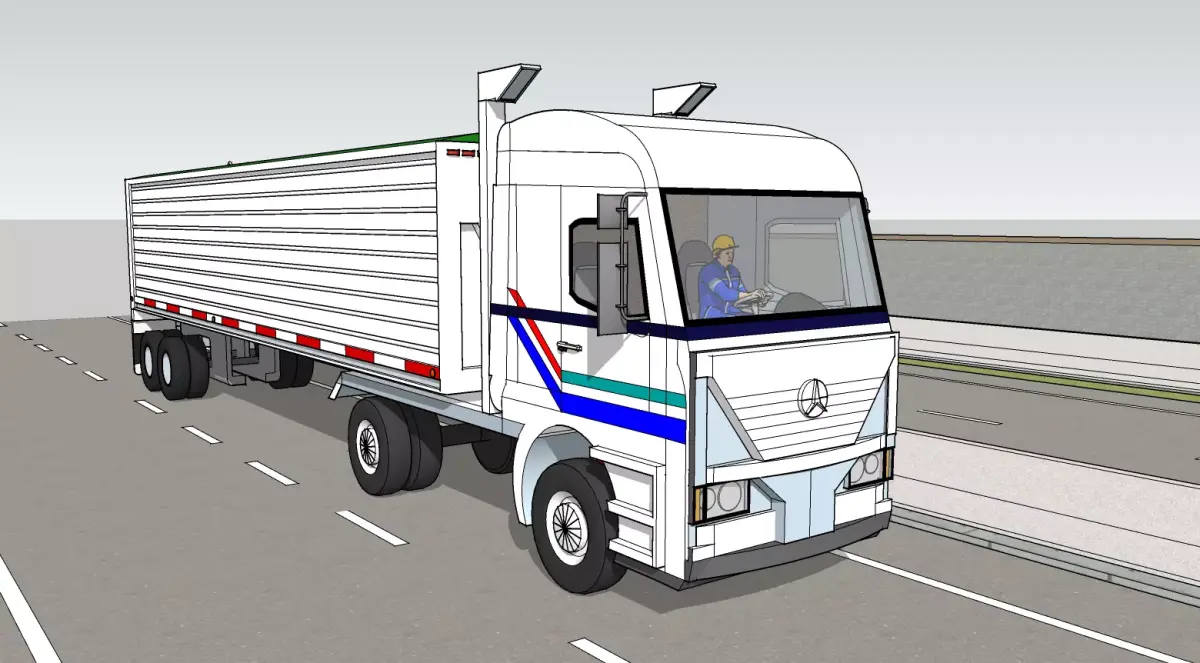 semi truck 3D print model