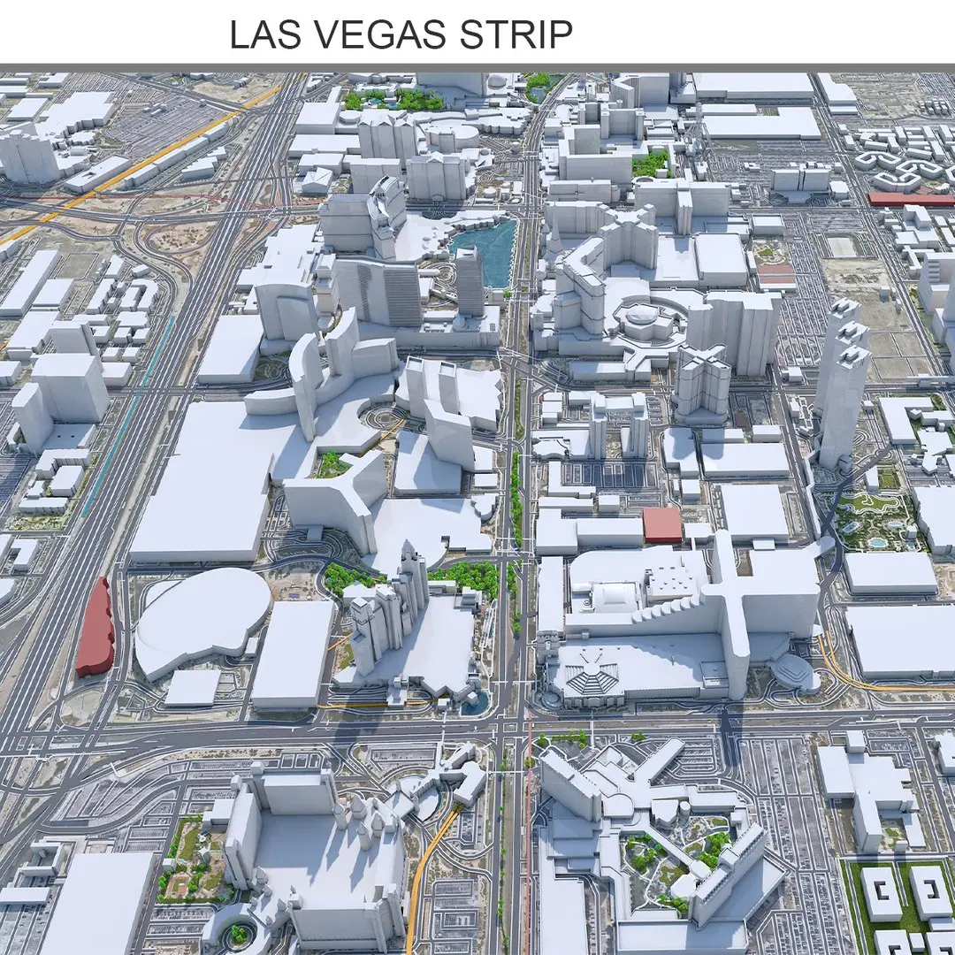 Las Vegas Strip Nevada USA 3D model