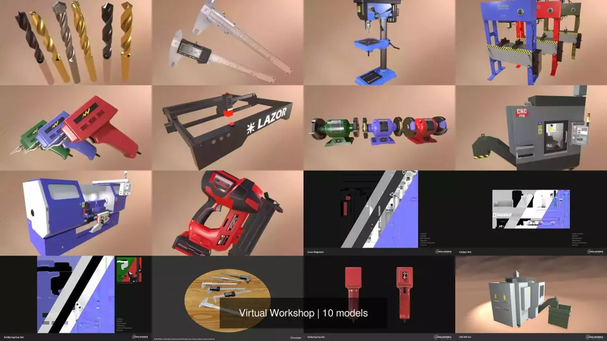 Virtual Workshop 3D Model Pack