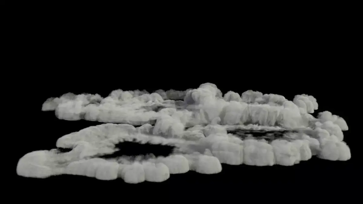 Ground Smoke 1 VDB 3D model