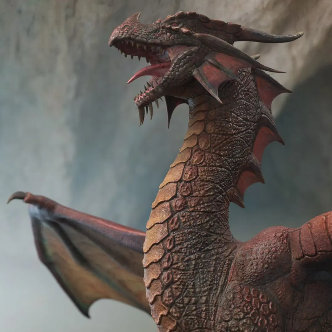 Red Dragon Basic Pose 3D model